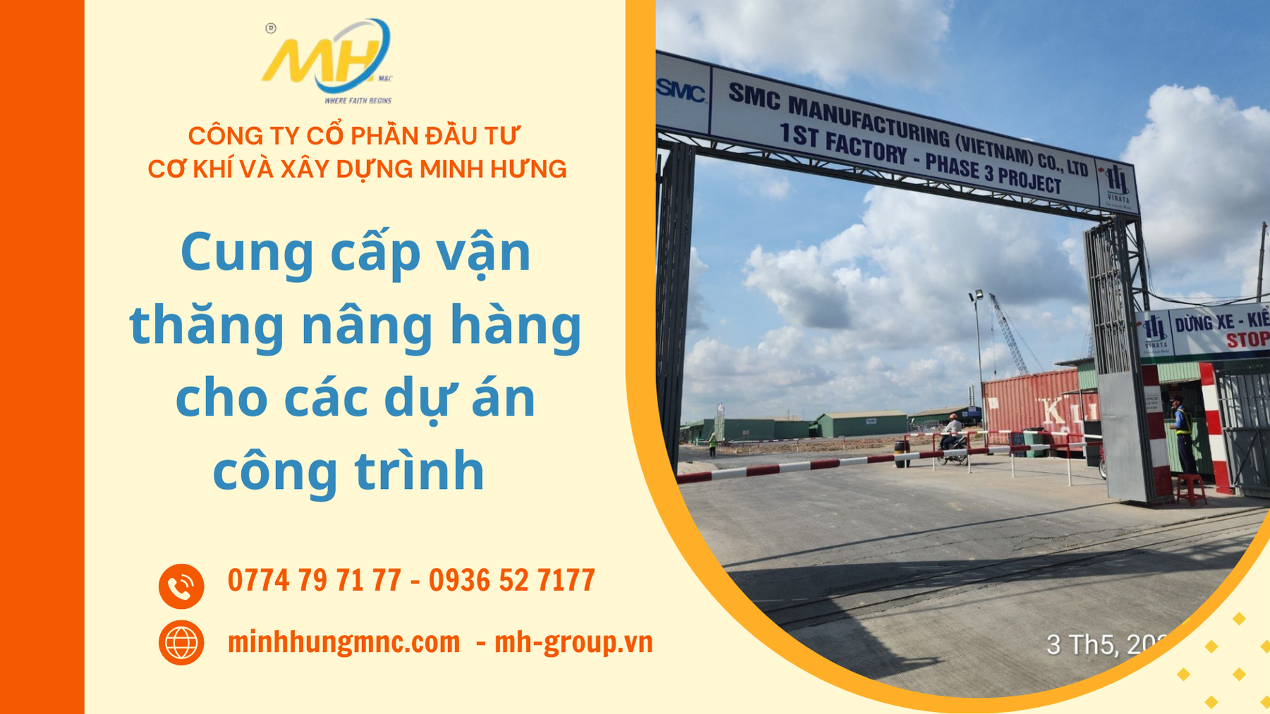 thăng vận nâng hàng tại Minh Hưng